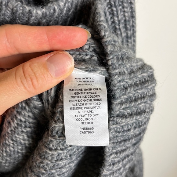 1901 NWT Nordstrom Men’s M Gray Zip Front Cardigan Sweater Mohair Wool Preppy - Picture 5 of 10